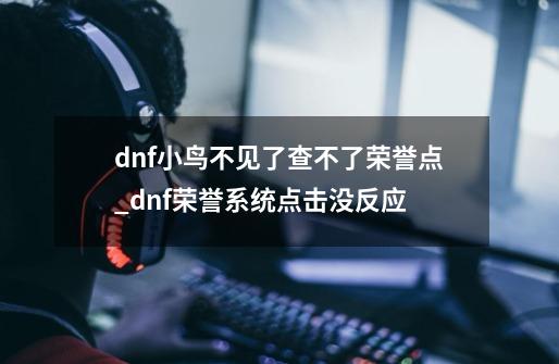 dnf小鸟不见了查不了荣誉点_dnf荣誉系统点击没反应-第1张-游戏相关-七六启网