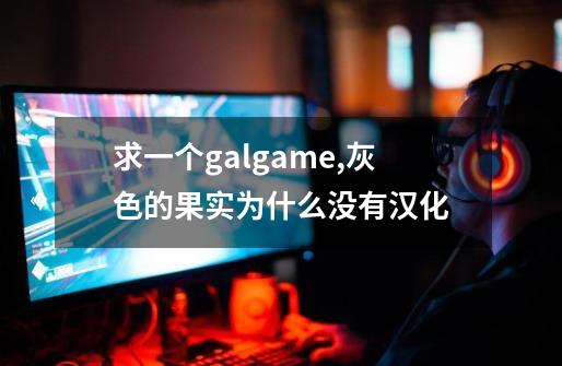 求一个galgame,灰色的果实为什么没有汉化-第1张-游戏相关-七六启网