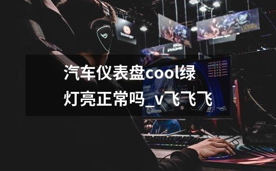 汽车仪表盘cool绿灯亮正常吗_v飞飞飞-第1张-游戏相关-七六启网