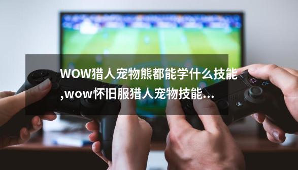 WOW猎人宠物熊都能学什么技能,wow怀旧服猎人宠物技能大全-第1张-游戏相关-七六启网