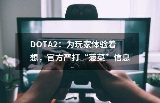 DOTA2：为玩家体验着想，官方严打“菠菜”信息-第1张-游戏相关-七六启网