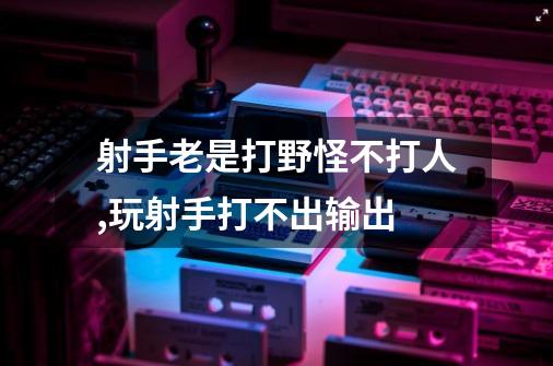 射手老是打野怪不打人,玩射手打不出输出-第1张-游戏相关-七六启网