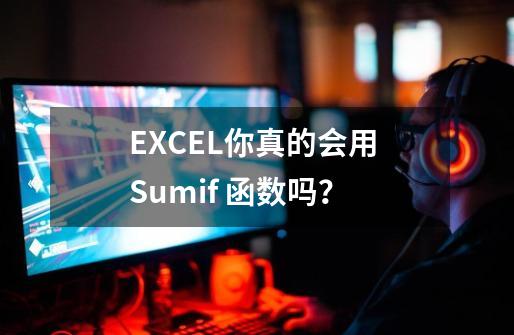 EXCEL你真的会用 Sumif 函数吗？-第1张-游戏相关-七六启网