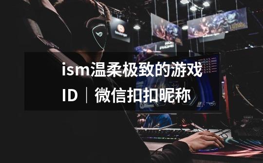 ism温柔极致的游戏ID｜微信扣扣昵称-第1张-游戏相关-七六启网