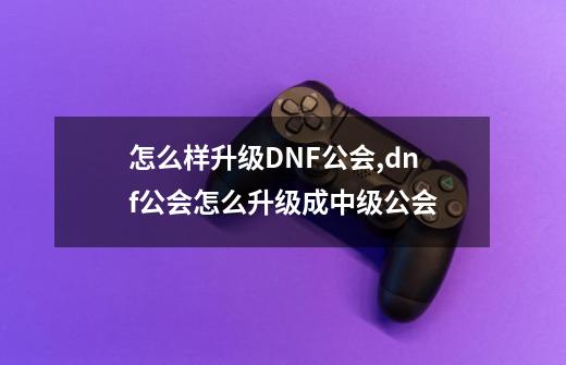 怎么样升级DNF公会,dnf公会怎么升级成中级公会-第1张-游戏相关-七六启网