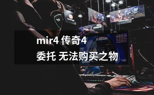 mir4 传奇4 委托 无法购买之物-第1张-游戏相关-七六启网