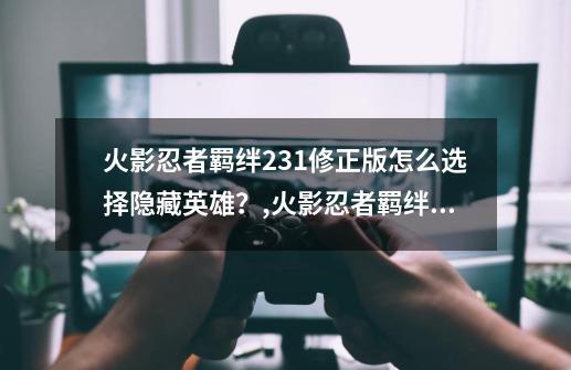 火影忍者羁绊2.3.1修正版怎么选择隐藏英雄？,火影忍者羁绊2.21隐藏英雄-第1张-游戏相关-七六启网